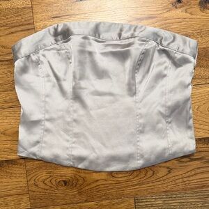 Wild Fable Shimmery Gray Satin Top
